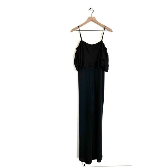 Amanda Uprichard Black Aida Off Shoulder Jumpsuit size Small - Picture 5 of 11
